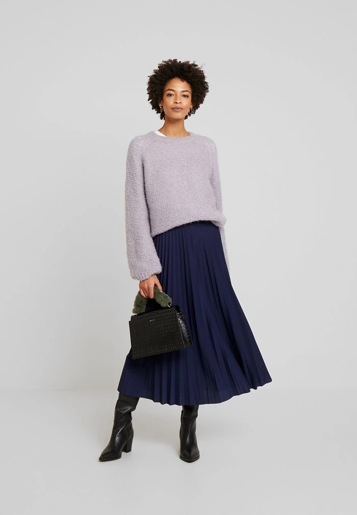 Jupe ANNA FIELD Anna Field Plisse A-line Midi Skirt Bleu Marine Femme | MVO-4150651